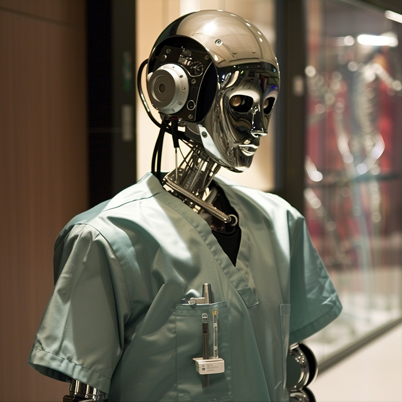 a_robot_dressed_up_in_hospital